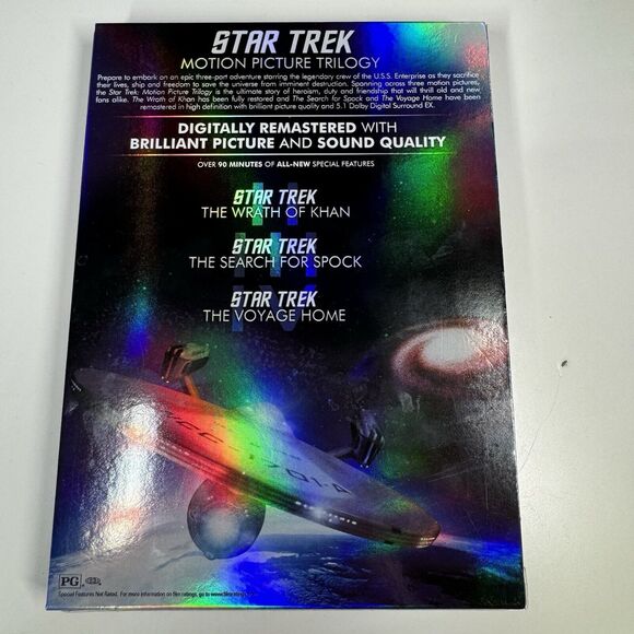 Star Trek: Motion Picture Trilogy (Domestic) - DVD - Very Good - Picture 2 of 4
